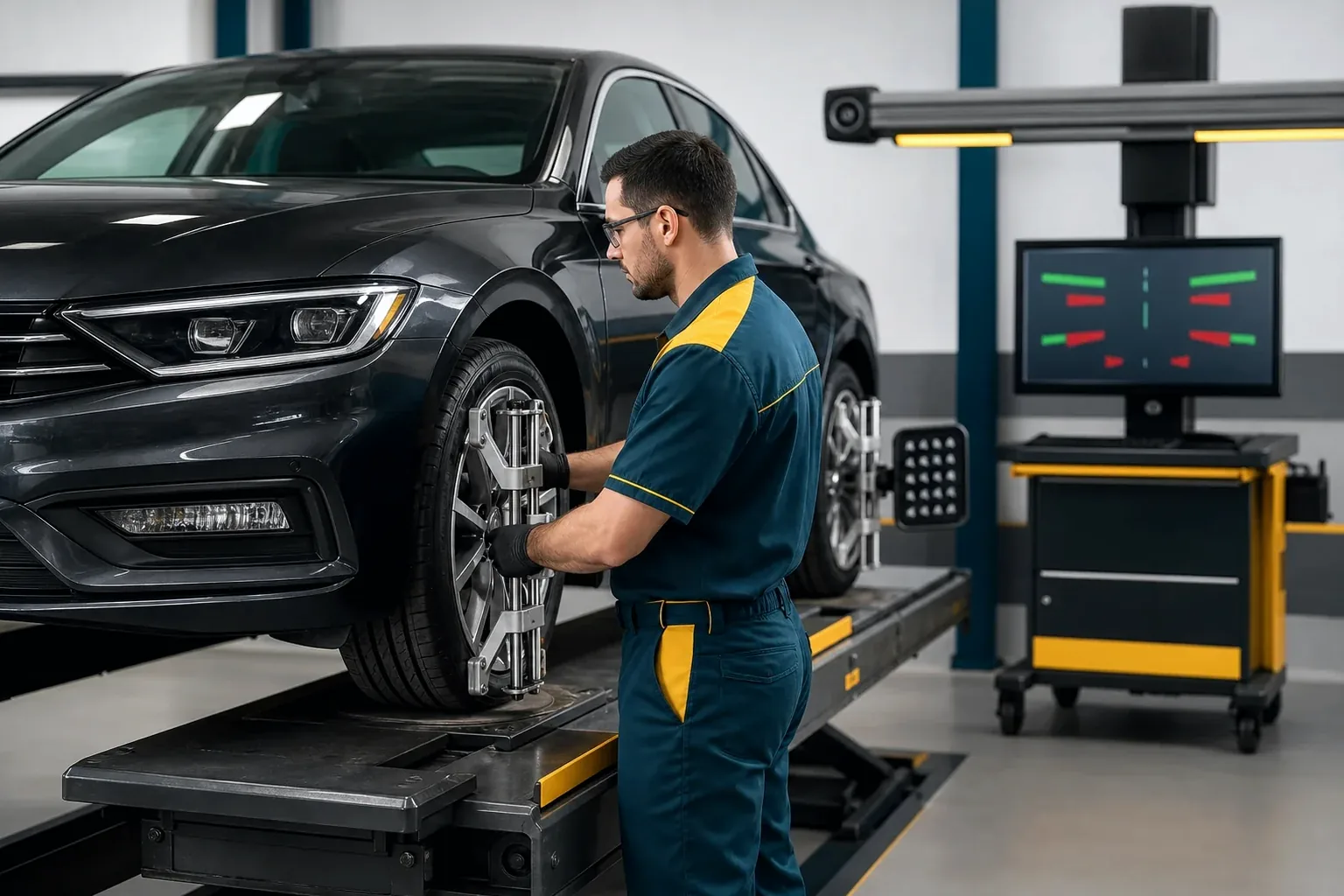 Serviço alinhamento de rodas de O Polo Borracharia Toledo em Toledo